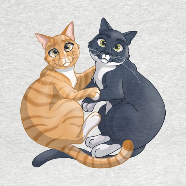 Snuggling Kitties by Brittney Ann Art